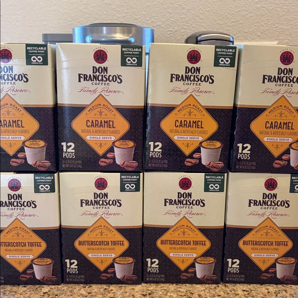 NEW Don Francisco's Flavored Keurig Coffee Pods (Total of 96 Coffee Pods)
